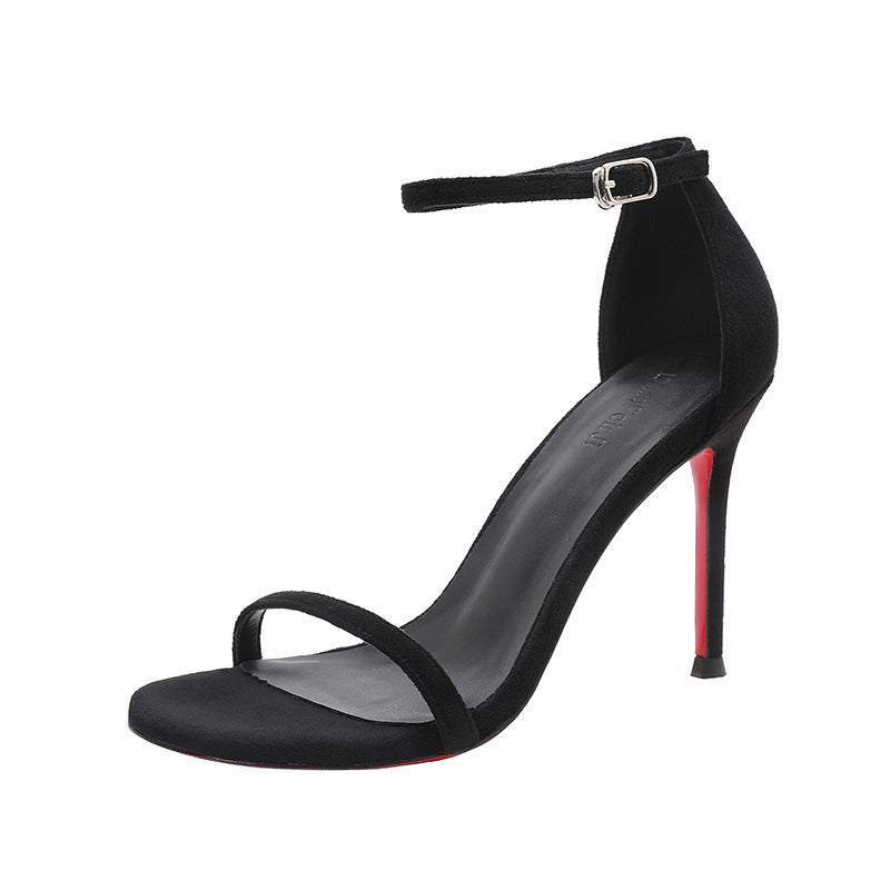 Black And Red Background Women's High Heels